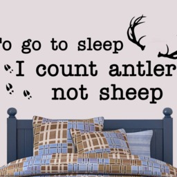 Antlers Not Sheep Wall Decal - Country Nursery Decor - thumbnail 3