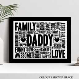 Personalised Dad Word Art Print, Fathers Day Gift For Daddy - thumbnail 2