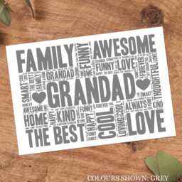Personalised Dad Word Art Print, Fathers Day Gift For Daddy - thumbnail 3