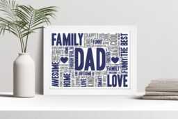 Personalised Dad Word Art Print, Fathers Day Gift For Daddy - thumbnail 1