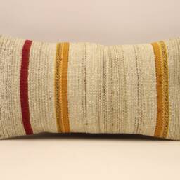 Lumbar Pillow 12x24 - 30x60 cm Turkish Kilim Boho Throw Covers Old Cushion Vintage 4Oaf-438 - thumbnail 2