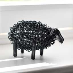 Coloured Recycled Metal Mini Sheep Sculpture - Wiggle Animal - thumbnail 4