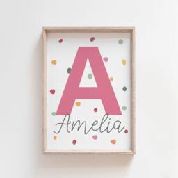 Set Of 3 Girls Nursery Prints, Rainbow Wall Art, Bedroom Blush Pink, Art - thumbnail 3
