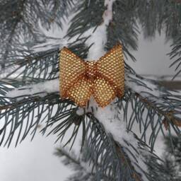 Bead Bow, Decoration For The Christmas Tree, A Gift, Decoration, New Year's Handicraft, Home - thumbnail 2