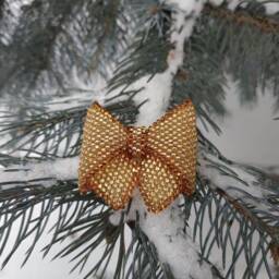 Bead Bow, Decoration For The Christmas Tree, A Gift, Decoration, New Year's Handicraft, Home - thumbnail 3