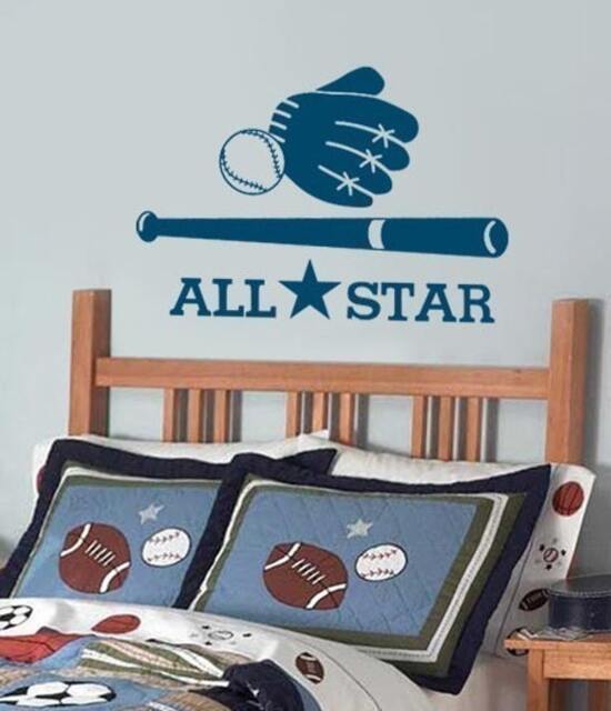 All Star Baseball Sports Vinyl Wall Decal - image 1
