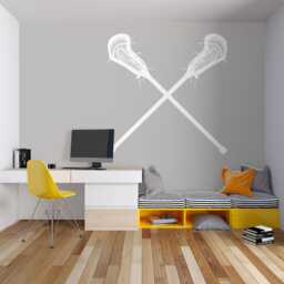 Custom Lacrosse Sticks Wall Decal Personalized Name Vinyl Decor 1024 - thumbnail 3