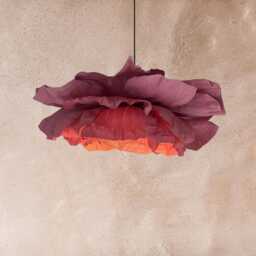 Handmade Crepe Paper Flower Chandelier Boho Chic Pendant Light