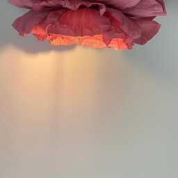 Handmade Crepe Paper Flower Chandelier Boho Chic Pendant Light - thumbnail 3