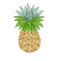 Pineapple Awesome Garden Flag Summer Monogram Pineapple Font Frame Bx & .pes .hus .dst .vp3 .vip .xxx .exp . Jef Embroidery Design - thumbnail 2