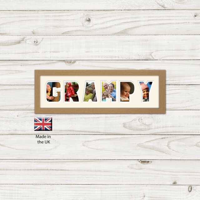 Grampy Photo Frame Word Name Special Gift Father's Day 1251-Cc By Photos in A Word - image 1