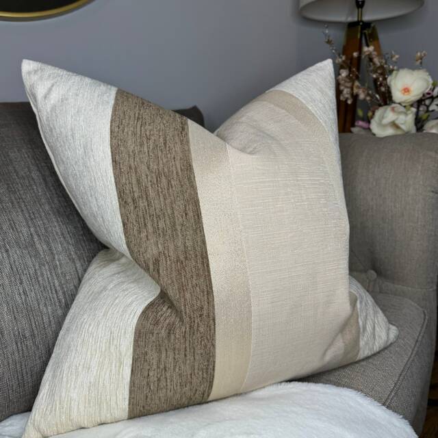 Art Of The Loom Cushion Cover, Beige - Gold, Decorative Pillow 22 - image 1
