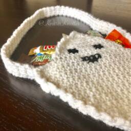 Halloween Ghost Treat Bag - Crochet Pattern Trick Or - thumbnail 4