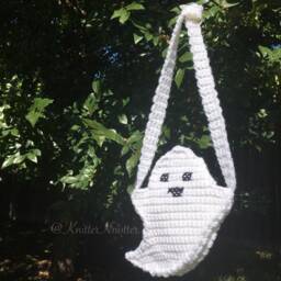Halloween Ghost Treat Bag - Crochet Pattern Trick Or - thumbnail 3
