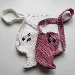 Halloween Ghost Treat Bag - Crochet Pattern Trick Or - thumbnail 2