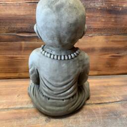 Stone Garden Large Zen Baby Monk Buddha Ornament Statue - thumbnail 3