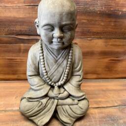 Stone Garden Large Zen Baby Monk Buddha Ornament Statue - thumbnail 2