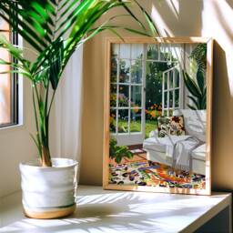 Open Window Henri Matisse Print, Style Fauvism Painting Exhibition, Patio Doors, Flowers Floral Garden, Nature Scene, Cosy Interior - thumbnail 3