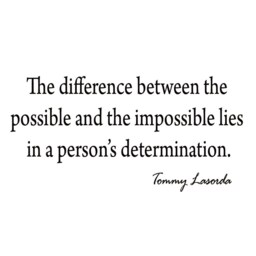 Vwaq Tommy Lasorda Wall Quote Decal Baseball Sports - The Difference Between Possible & Impossible - thumbnail 2