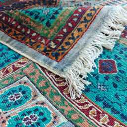 Handwoven Mamluk Wool Rug - 8.8 X 5.8 Ft Geometric Afghan - thumbnail 4