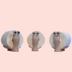 Silly Slug Toilet Roll Holder - Quirky 3D Printed Bathroom Buddy - 1 Per Purchase - thumbnail 3