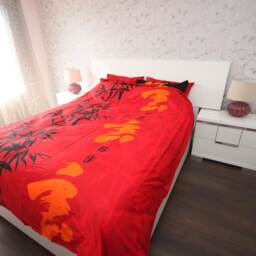 Naomi Red Cotton Duvet Cover Bedding Set, Queen Size - thumbnail 4
