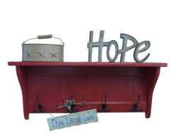 Red Coat Rack Shelf 30