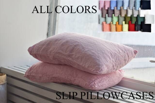 Linen Pillow Case Softened Linen Bedding Pre Washed Pillowcase Queen King Sizes Body Cover Super Soft Standard - image 1