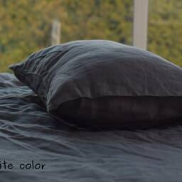 Linen Pillow Case Softened Linen Bedding Pre Washed Pillowcase Queen King Sizes Body Cover Super Soft Standard - thumbnail 2