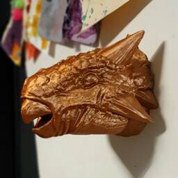 Ankylosaurus Head - Dinosaur Wall Art 3D Printed - thumbnail 3