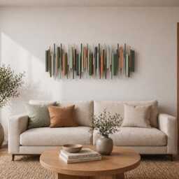 Wood Wall Sculpture, Earth Tones, Neutral Decor, Modern Statement Art - thumbnail 3