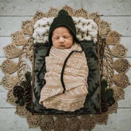 Aztec Baby Blanket - Geometric Car Seat - 30x30 - thumbnail 4