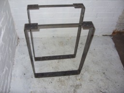 2 Flat Bar Retro Industrial Heavy Duty Steel Metal Table Coffee Bench Desk Legs Self Colour Bare