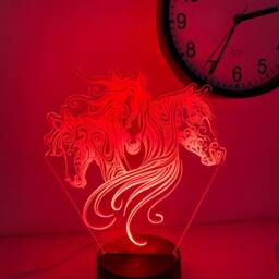 Horse 3D Led Lamp, Smart App Control, Color Changing Night Light - thumbnail 3
