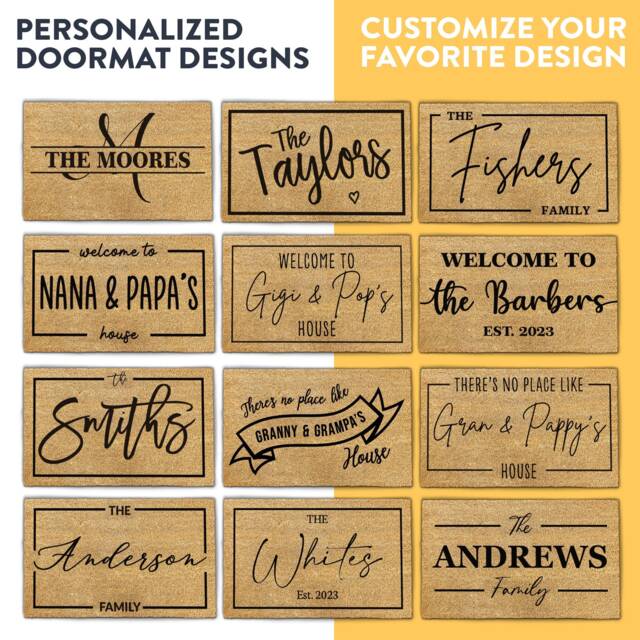 Design Your Own Custom Doormat For Christmas - Gift Him Her Decor Rug - image 1