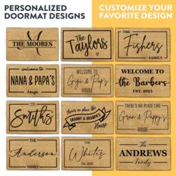 Design Your Own Custom Doormat For Christmas - Gift Him Her Decor Rug - thumbnail 1