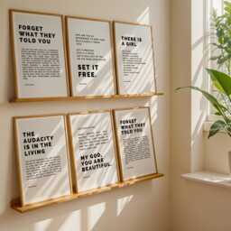 Set Of 6 Inspirational Quotes Daily Affirmation Print Collection, Female Empowerment Wall Art - thumbnail 2