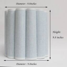 Handmade Alice Blue Fabric Drum Lampshade Custom Home Furnishing-80# - thumbnail 2
