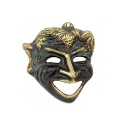 Ancient Greek Bronze Mask, Handmade Home Decor - thumbnail 1