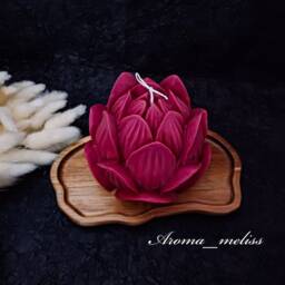 Lotus Candle, Handcrafted Eco-Friendly Soy & Beeswax Sculptural Candle For Home Decor - thumbnail 2