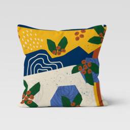 Abstract Cushion Cover-Geometric Colorful Pillow Case-Garden Party Cushion Cover-Housewarming Case-Gift For Her-Handmade Material - thumbnail 3