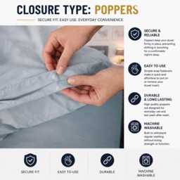 Polycotton Plain Dyed Duvet Quilt Cover Bedding Set With Matching Pillowcases Single , Double, King, Super King - thumbnail 3