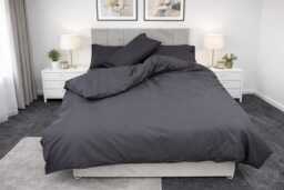 Polycotton Plain Dyed Duvet Quilt Cover Bedding Set With Matching Pillowcases Single , Double, King, Super King