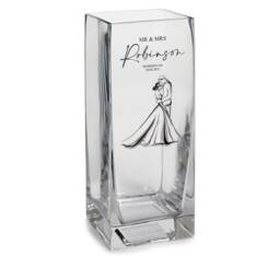 Personalised Wedding Or Anniversary Flower Vase Gift Present With Couple - thumbnail 1