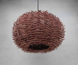 Handwoven Rattan Pendant Light, Rattan Ceiling Lamp, Vintage Lighting, Bird Nest Hanging Lamp, Rattan Light, Eco-Friendly Light