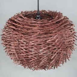Handwoven Rattan Pendant Light, Rattan Ceiling Lamp, Vintage Lighting, Bird Nest Hanging Lamp, Rattan Light, Eco-Friendly Light - thumbnail 3