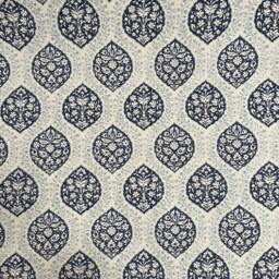 Dehli Indigo Fabric Lampshade, Abstract Floral, Handmade Home Decor - thumbnail 2