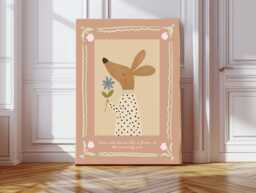 Cute Mouse Nursery Print, Baby Art, Whimsical Animal Kids Room Decor, Art Decor - thumbnail 1