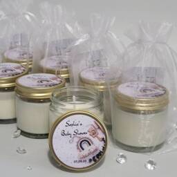 Personalised Baby Shower Favours Mini Soy Scented Candle Guest Gifts - thumbnail 2