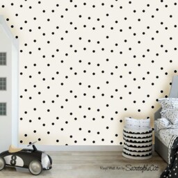 Polka Dot Wall Decals, Vinyl Nursery Decor - 80 Dots - thumbnail 3